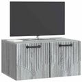 vidaXL Nástenná TV skrinka Nástenný Sivá sonoma 59,5 x 41 x 30 cm