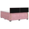 vidaXL Posteľ boxspring s matracom Ružová 180 x 200 cm Zamat