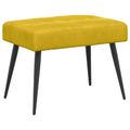 vidaXL Lavica s gombíkovým prešívaním Žltá 60 x 40 x 45 cm Zamat