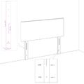 vidaXL Zadné čelo Tmavo šedá 180 cm Kordúrová tkanina