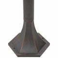 vidaXL Záhradné stĺpové lampy 6 ks E27 110 cm hliníkové bronzové