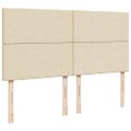 vidaXL Posteľný rám boxspring s matracom krémový 180x200 cm látka