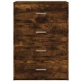 vidaXL Komody 2 ks dymový dub 60x31x84 cm kompozitné drevo