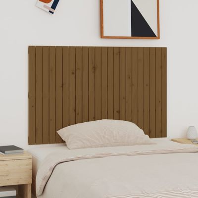 vidaXL Nástenné čelo postele medovohnedé 140x3x90 cm masívna borovica