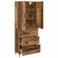 vidaXL Highboard 2 ks Staré drevo 69,5 x 34 x 180 cm Kompozitné drevo