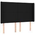 vidaXL Posteľ boxsping s matracom a LED čierna 140x190 cm látka