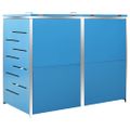 vidaXL Ohrada na 2 odpadkové koše 138x77,5x115 cm nehrdzavejúca oceľ
