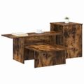 vidaXL Konzolový stôl Dymová dub 91,5 x 35 x 38,5 cm Kompozitné drevo