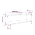 vidaXL TV skrinka dub sonoma 100x33x41 cm spracované drevo a oceľ