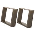 vidaXL Nohy konferenčného stolíka v tvare U, 2 ks, prírodná oceľ, 40 x (30-31) cm, oceľ
