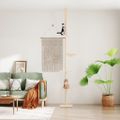 vidaXL Strom pre mačky od podlahy po strop krémový 263,5-289,5 cm