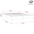 vidaXL Posteľný rám boxsping bez matracom tmavomodrý 160x210 cm zamat