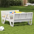 vidaXL Piknikový stôl pre deti biely 88x122x58 cm borovicový masív