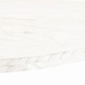vidaXL Stolová doska biela 80x40x2,5 cm masívna borovica oválna