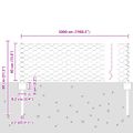 vidaXL Hexagonálny plot s stĺpom 50 x 0,4 m PVC potiahnutá oceľ Zelená