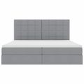 vidaXL Postel s úložným prostorem a matrací Svetlosivá 200 x 200 cm