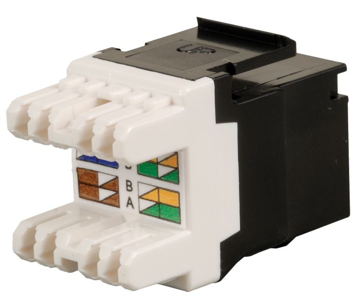 Solarix - keystone CAT6 UTP RJ45 čierny
