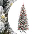 vidaXL Umelý vianočný stromček Biela 120 cm PVC a plast a oceľ a PE