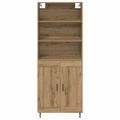 vidaXL Highboard 2 ks Remeselný dub 69,5 x 32,5 x 180 cm