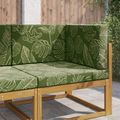 vidaXL Vankúš na vonkajšiu pohovku Polyester Design s listami