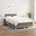 vidaXL Boxspring posteľ s matracom sivohnedý 120x200 cm látka