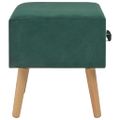 vidaXL Nočné stolíky 2 ks zelené 40x35x40 cm zamatové