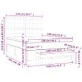 vidaXL Posteľný rám boxsping s matracom tmavozelený 140x190 cm zamat