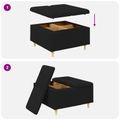 vidaXL Ottoman s Úložným Priestorom Čierny 80 x 80 x 45 cm látka