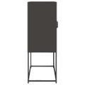 vidaXL Highboard Black 68x39x107 cm Oceľ