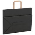 vidaXL Papierové tašky 50 ks s rúčkami, čierna, 32x17x25 cm