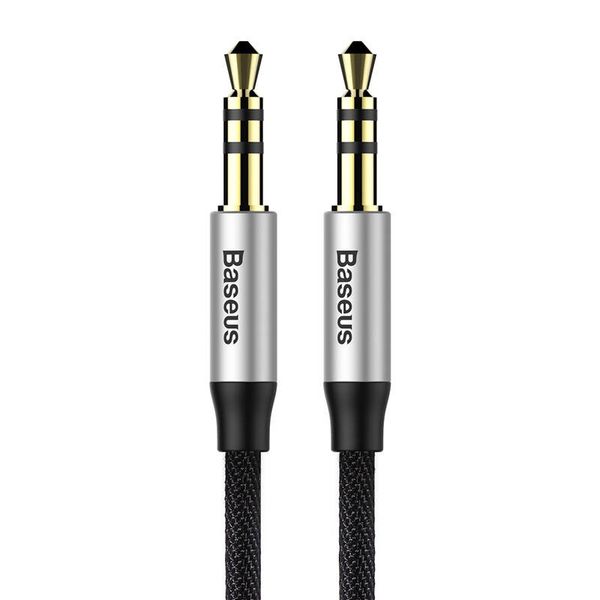Baseus Yiven Audio kábel 3,5 samec Audio M30 1,5 m strieborný + čierny