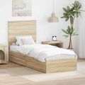 vidaXL Úložná posteľ Sonoma dub 75 x 190 cm Kompozitné drevo