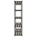 vidaXL Regál s 5 policami čierny 170x38x170 cm borovicový masív