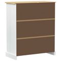 vidaXL Skriňa na víno Biela 97 x 45 x 114 cm Masívne borovicové drevo
