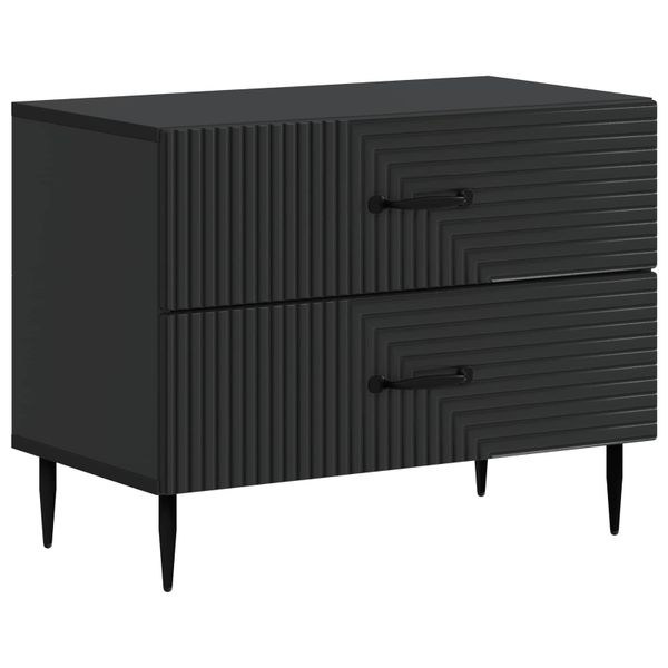 vidaXL Nočný stolík Čierna 62 x 34,5 x 47,5 cm Kompozitné drevo