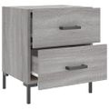 vidaXL Nočné stolíky 2 ks sivé sonoma 40x35x47,5 cm kompozitné drevo