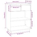 vidaXL Konzolová skrinka biela 60x34x75 cm masívna borovica