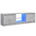vidaXL TV skrinka s LED svetlami betónová sivá 120x30x36 cm