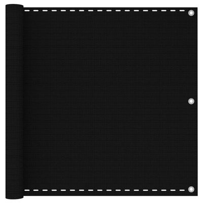 vidaXL Balkónová markíza čierna 90x300 cm HDPE