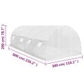 vidaXL Skleník 18 m² 600x300x200 cm