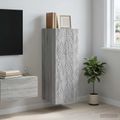 vidaXL Nástenná skrinka 33 x 34,5 x 90 cm Kompozitné drevo Sivý Sonoma