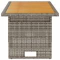 vidaXL Záhradný stôl šedý 100x50x43/63 cm masívna akácia a polyratan