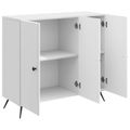 vidaXL Servírovacia skriňa Biela s vysokým leskom 89 x 34,5 x 80 cm