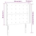 vidaXL Čelo postele s LED zelené 103x16x118/128 cm látka