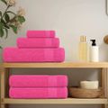 vidaXL Osušky do kúpeľne FROGN 4 ks ružové 100x150 cm 360 g/m²