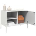 vidaXL TV skrinky 2 ks biele 68x39x50,5 cm oceľ