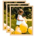 vidaXL Fotorámiky na stôl, koláž 3 ks, svetlý dub 20x25 cm