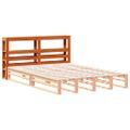 vidaXL Čelo postele s policami voskové 120 cm masívna borovica
