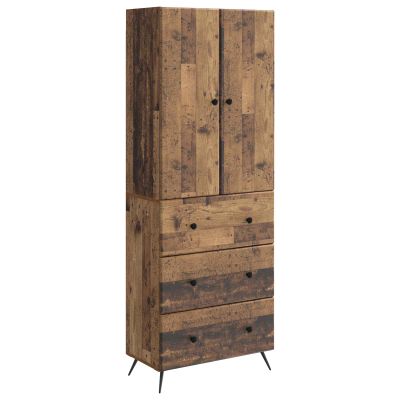 vidaXL Sada skríň 2 pcs Staré drevo 66 x 34,5 x 90 cm Kompozitné drevo