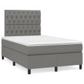 vidaXL Boxspring posteľ s matracom, tmavosivá 120x190 cm, látka
